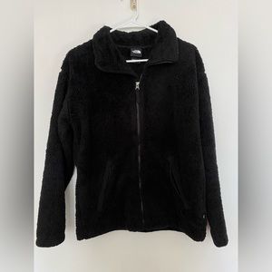 Black, Fuzzy, Northface Zip-Up Fleece